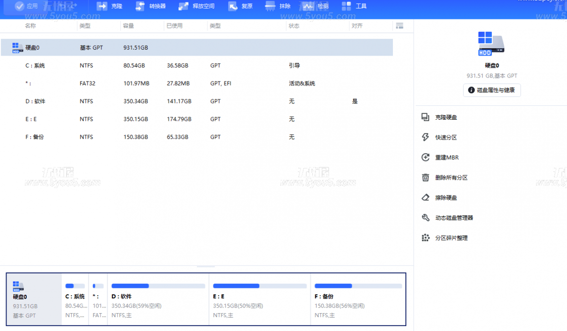 傲梅无损分区助手 AOMEI Partition v10.8.1 中文便携版
